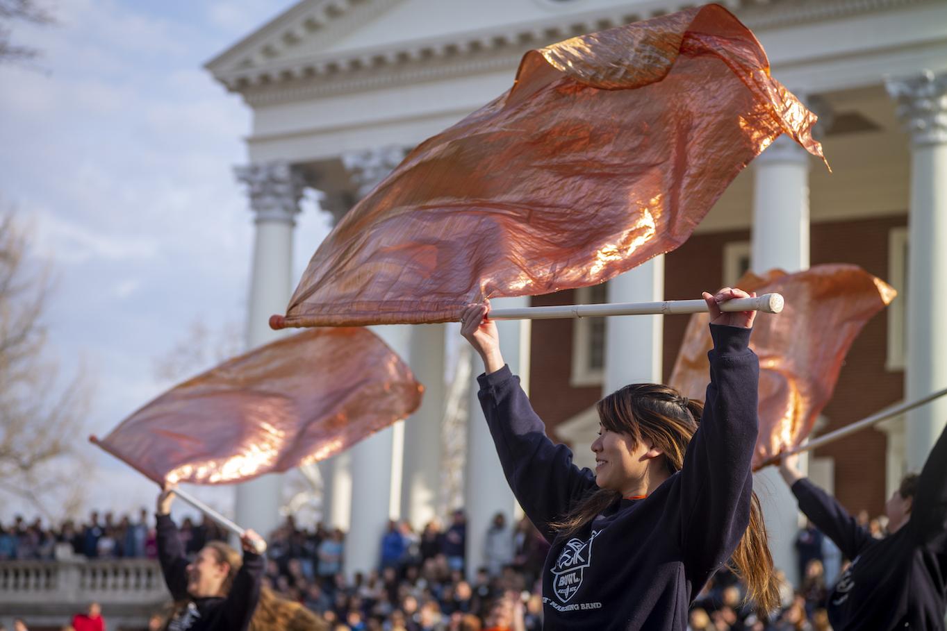 Flag performance on the lawn